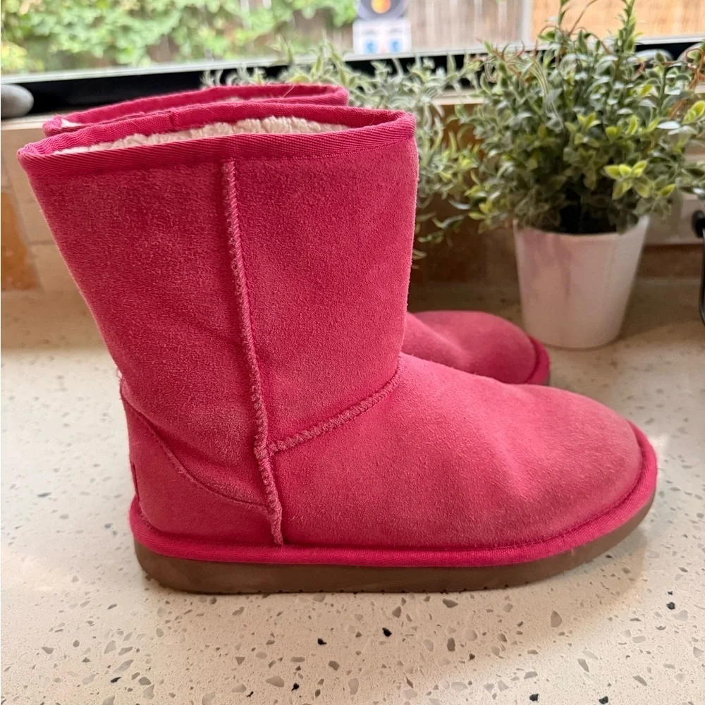 UGG Sherpa suede Kids Pink Boots